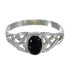 Jet Authentic Sterling Silver Southwestern Ring Size 8-3/4 AX88986